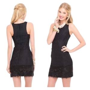 Black Beaded Cocktail Dress